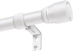 1” Diameter Curtain Rods Itself is 30 to 90 inch 1 Pack Fit 30-84 inch Window with Heavy Duty Adjustable Rod Matte White Splicing Metal Extra Long Curtain Rod for Windows