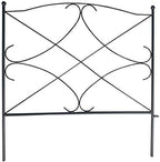 ashmanonline galvanized garden fence 24in x 10ft, black shown in use