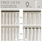 twodrapes natural pinch pleated linen curtains 96 inches showing dimensions