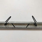greenhouse wiggle spring wire hook, batten tape spring, side view