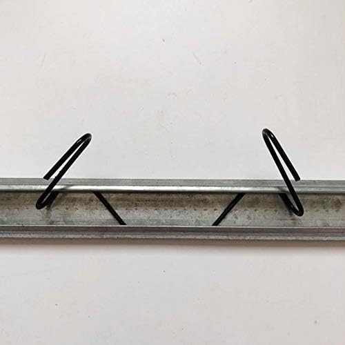 greenhouse wiggle spring wire hook, batten tape spring, side view