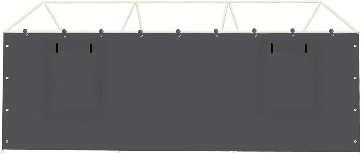 sidewall panel with mesh windows and elastic ball shown in use