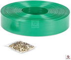 chain link fence privacy tape (emerald green) showing dimensions