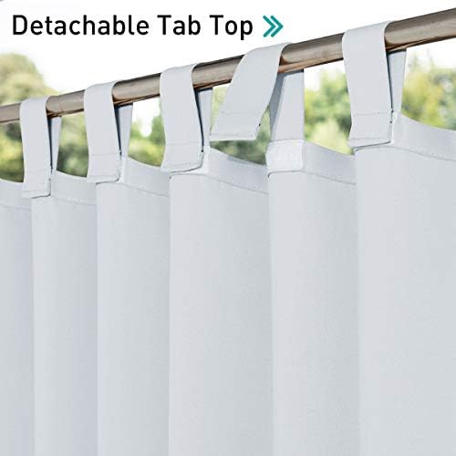 nicetown 2 panels patio curtainss outdoor waterproof with, close-up detail