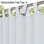 nicetown 2 panels patio curtainss outdoor waterproof with, close-up detail