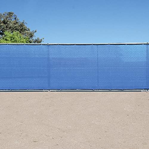 6'x50' 6ft tall 3rd gen royal blue fence, side view