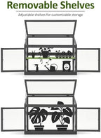 mcombo wooden cold frame garden greenhouse flower planter, package contents