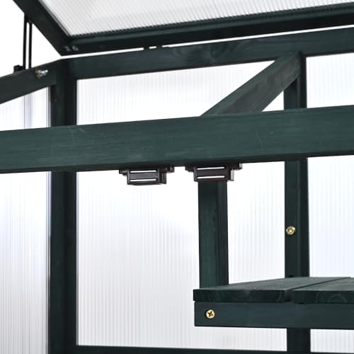 polibi wooden greenhouse, cold frame portable greenhouse with on a desk or shelf