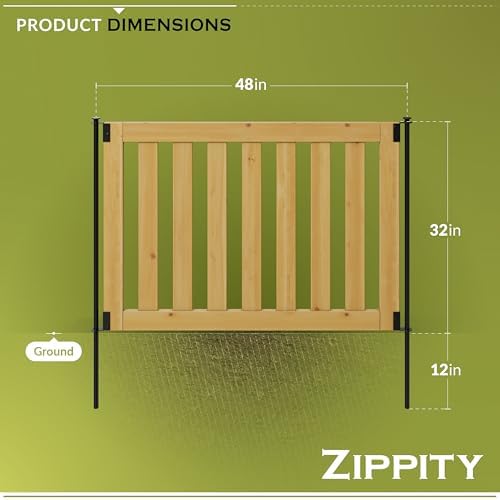 zippity newberry yard fence, cedar wood diy no showing dimensions