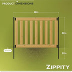 zippity newberry yard fence, cedar wood diy no showing dimensions