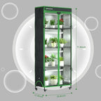 indoor greenhouse with grow light, mini greenhouse with, close-up detail
