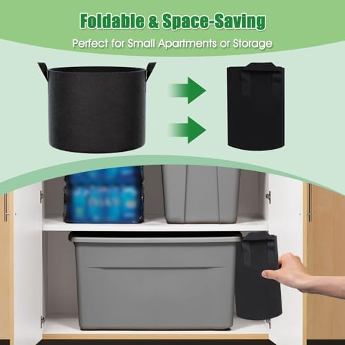 feed garden 20 gallon plant grow bags 8, front angle view