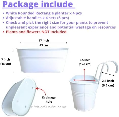 lalagreen large rail planter (17 in, 4 pack) shown in use