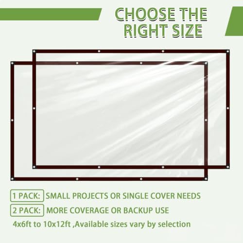 clear tarp with grommets 10x10 ft,10 mil waterproof on a desk or shelf