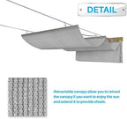 patio 4'w x 16'l pergola shade cover retractable on a desk or shelf
