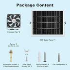 5.5" solar chicken coop fan 2 kit, 20w, front angle view