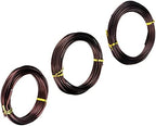 Antrader Bonsai Training Wire Set,Anodized Aluminum Wire 2.5mm/3.0mm/4.0mm Training Wire for Bonsai Trees,3 Sizes/100g,Brown