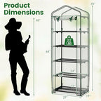 giantex mini greenhouse indoor outdoor, 27" x 19" on a desk or shelf