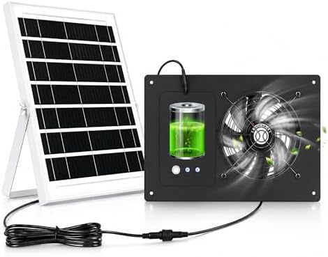 solar powered waterproof exhaust fan for chicken coop, main product view