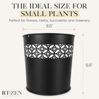 rtzen 2-pack garden planter pots with chain hangers on a desk or shelf