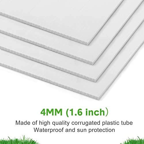 tuanse 20 pack white yard signs with stakes, close-up detail
