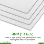 tuanse 20 pack white yard signs with stakes, close-up detail