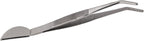 Bonsai Tweezers, Stainless Steel Long Handle Ergonomic Non Slip Grip with Smooth Edges for Removing Dead Leaves and Weeds from Bonsai Plants (Bent)