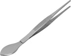 Bonsai Tweezers, Professional Stainless Steel Dual Function Straight Serrated Tips with Spatula for Precise Bonsai Care and Repotting