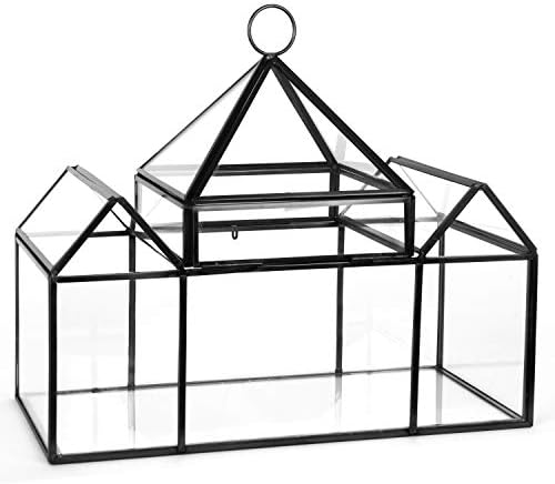 d'eco glass castle plant terrarium, centerpiece & wedding, close-up detail