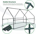 ohuhu portable mini greenhouse, 71"x36"x36" greenhouses for outdoors, side view