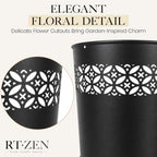 rtzen 2-pack garden planter pots with chain hangers, side view