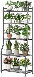 ekisemio 5-tier metal plant stand, heavy duty indoor, main product view
