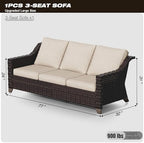 joyside patio sofa - 3 seater rattan sofa shown in use
