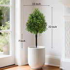 bdor 22" artificial boxwood topiary bushes ball trees shown in use