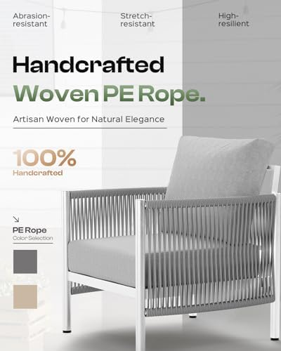 aluminum outdoor patio furniture set with dual-layer coffee, close-up detail