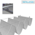 patio 4'w x 16'l pergola shade cover retractable, side view