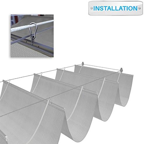patio 4'w x 16'l pergola shade cover retractable, side view