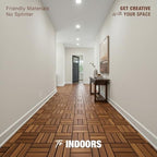 acacia wood interlocking deck tiles, patio & backyard, close-up detail