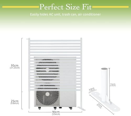 outdoor metal privacy fence screen 35 x 47 shown in use