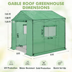 eagle peak 8x8 pop up walk in greenhouse, close-up detail