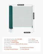 vevor temporary fence with posts, 3 x 49.2 on a desk or shelf