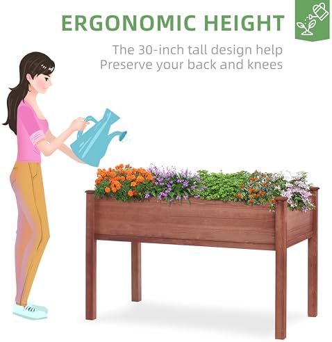 48x24x30 inch raised garden bed with legs, elevated, package contents