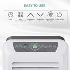 shinco 10,000 btu portable air conditioner - 3-in-1, close-up detail