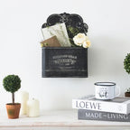 all chic black metal wall planter - outdoor showing dimensions