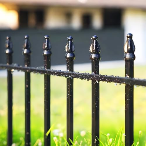 thealyn 36"h x 28"w metal garden fence, no shown in use