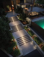 hinkley taper 12v integrated led horizontal step light, side view
