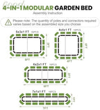 g good gain raised garden bed outdoor, 4-in-1 shown in use