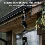 rain chain for gutters, 8.5 ft aluminum rain shown in use
