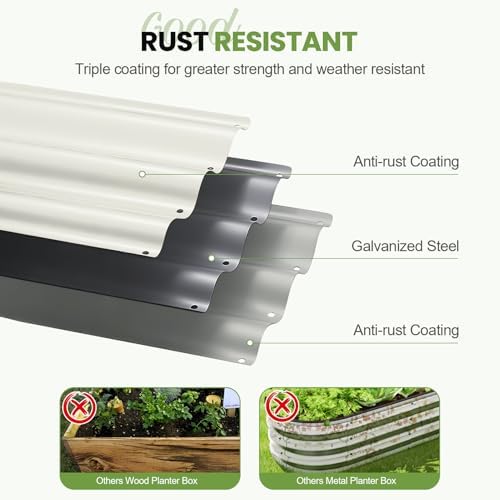 g good gain raised garden beds outdoor, 5-in-1, side view