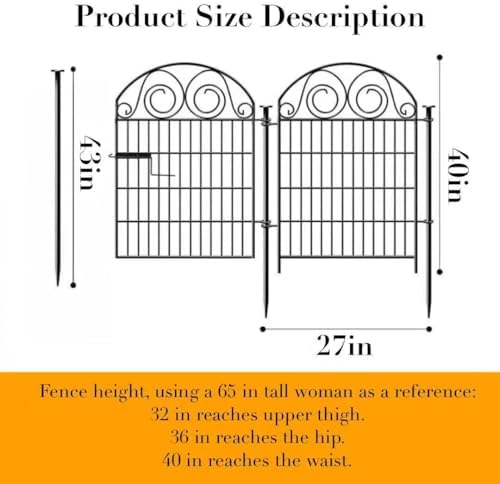 getlay tall garden animal barrier fence with gate shown in use